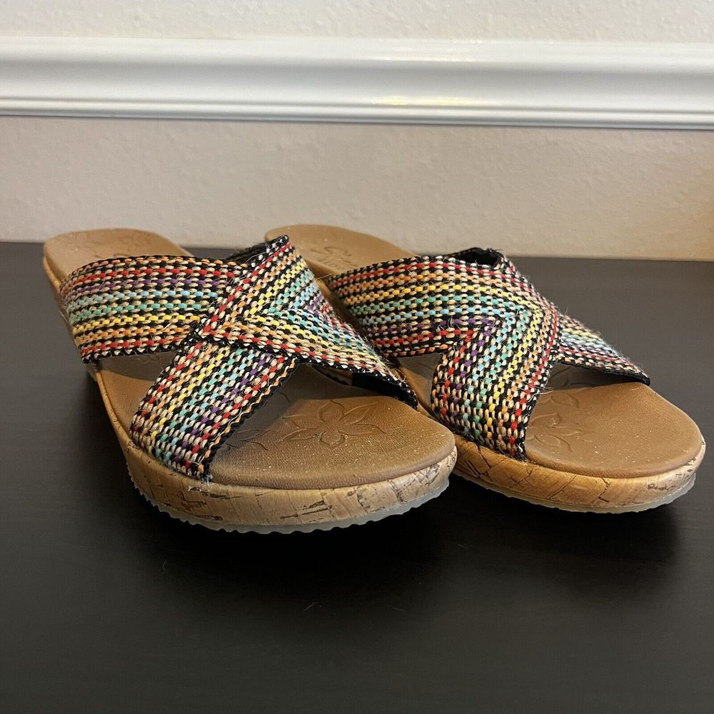 Skechers Womens Cali Beverlee Delighted Wedge 38554‎ Rainbow Sandals - Size 9